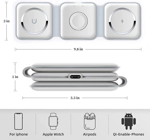 3 in 1 Wireless Charging Station Folded