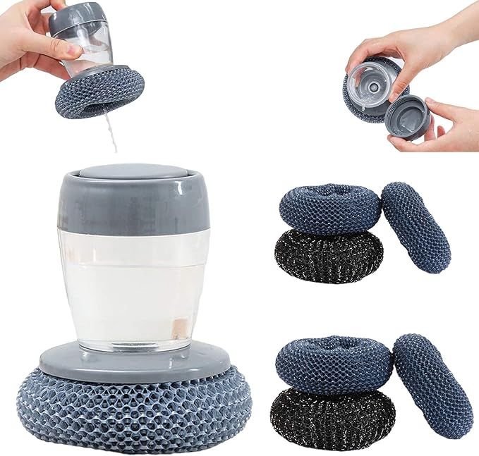 Cleaning Brush with Built-in Soap Tank